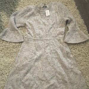 Christopher & Banks NWT Sweater Dress - M - White Gray
